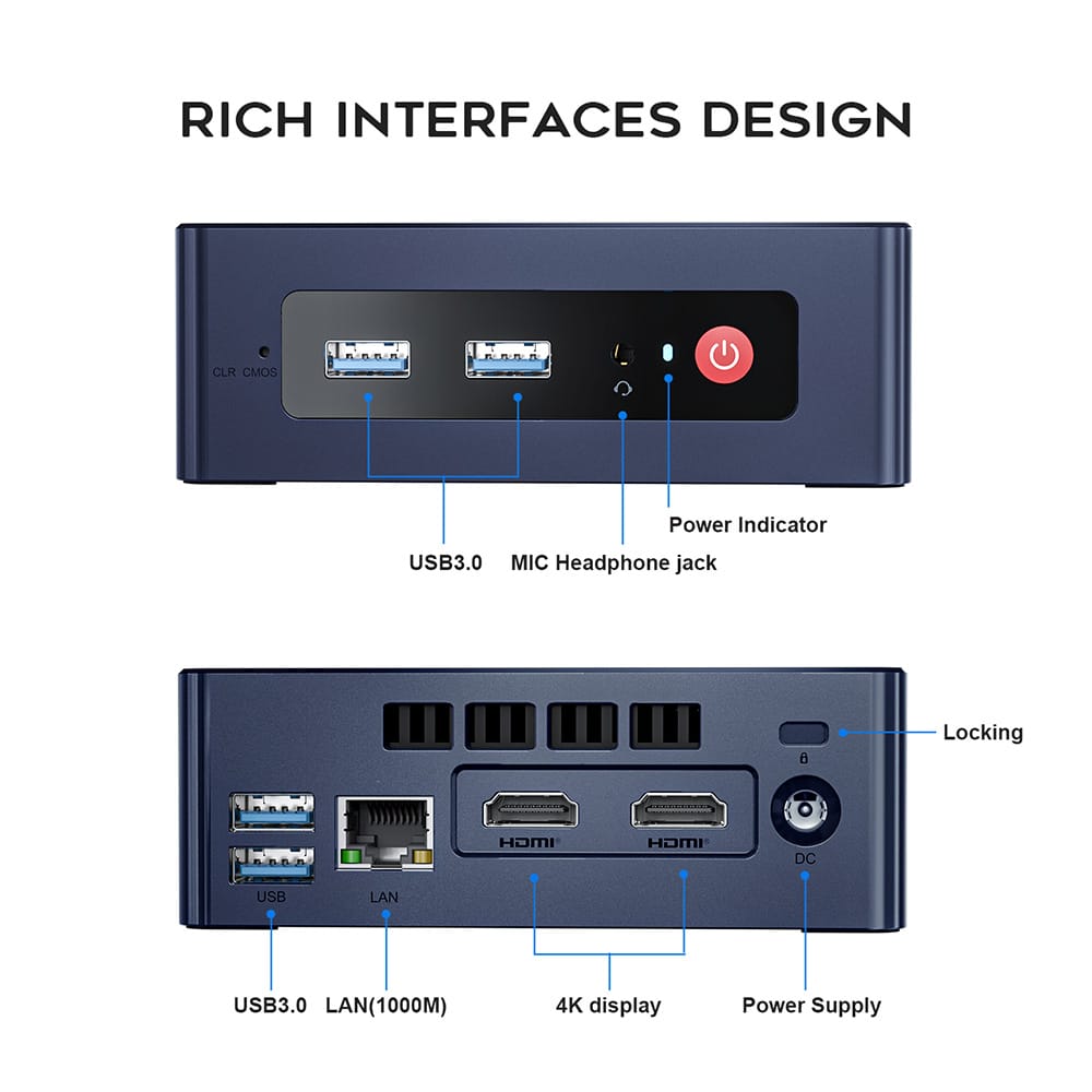 Beelink Mini S RICH INTERFACE DESIGN