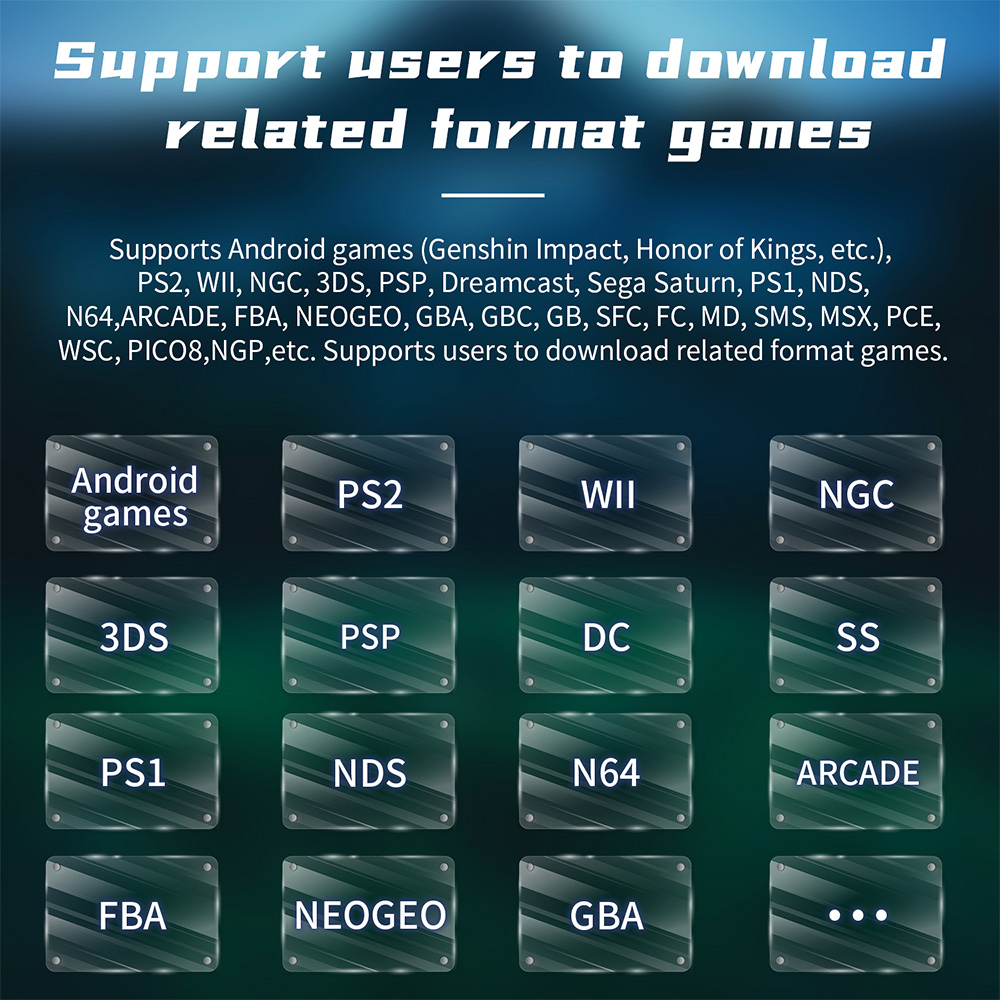 Modern Gaming: Compatible with Android games, including popular titles like Genshin Impact and Honor of Kings.
Emulation Capabilities: Supports over 30 emulators, allowing users to play a vast library of retro games from various classic consoles.