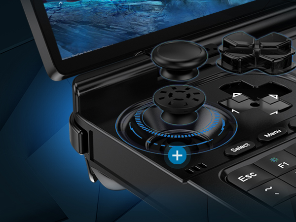 GPD Win Mini 2024 featuring a Hall effect mini joystick for precise and responsive gaming control.