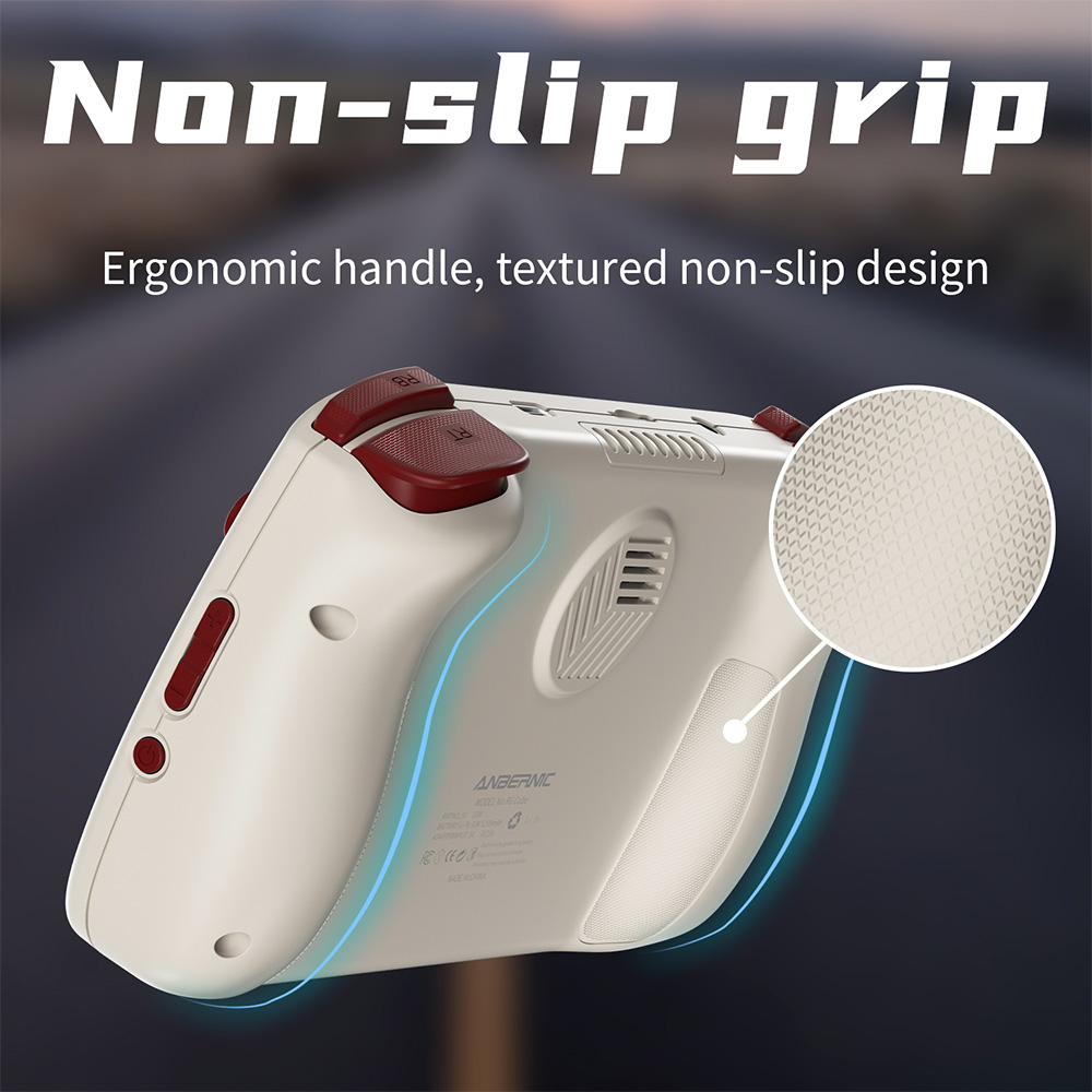 Non-slip grip for Anbernic RG Cube - Textured surface ensures secure and comfortable handling during gaming sessions. Enhances control and stability for extended play